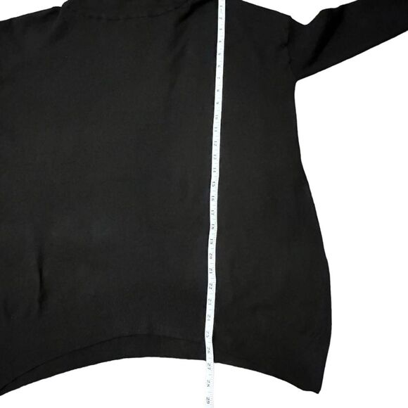 Sweet Romeo Black High-Low Turtleneck Sweater MEDIUM Lagenlook Minimalist - Picture 8 of 11